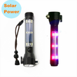 solar power flashlight lampe de poche Led Multifonctionnelle rechargeable USB et par solaire Source