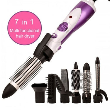 KEMEI KM-585 7 IN 1 ELECTRIC MULTIFUNCTIONAL HAIR DRYER CURLER STRAIGHTENER STYLING TOOL