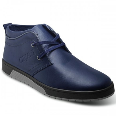 BOTTINE CUIR - SM-136- bleu