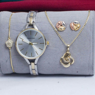 MONTRE + COLLIER + 2 BOUCLES D'OREILLE + BRACELET - PACK-A1