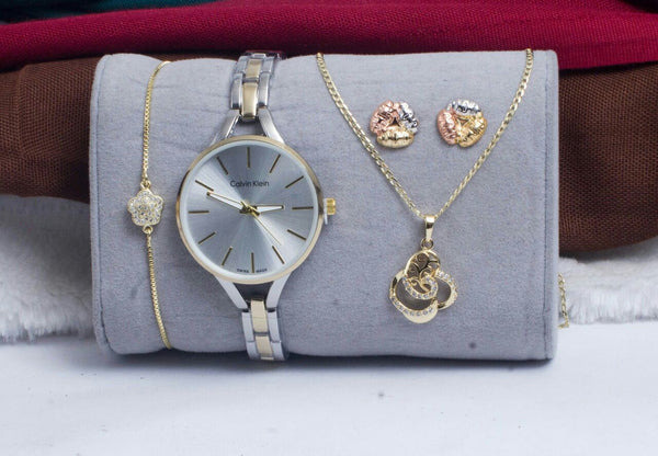 MONTRE + COLLIER + 2 BOUCLES D'OREILLE + BRACELET - PACK-A1