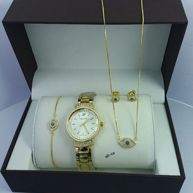 MONTRE + COLLIER + 2 BOUCLES D'OREILLE + BRACELET - PACK-B6