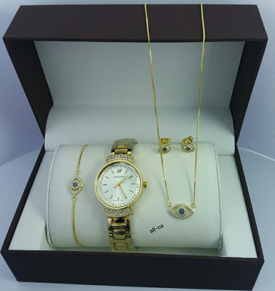 MONTRE + COLLIER + 2 BOUCLES D'OREILLE + BRACELET - PACK-B6