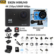 H9 4K Ultra HD1080P 12MP Écran LCD 2 pouces WiFi Caméra sportive, objectif grand angle 170 degrés, 30m étanche (or)