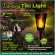 Lumières de torche de Tiki solaire LED jardin imperméable à l'eau en plein air cour lampe de danse Flaming scintillement 96 LEDs lumières décoratives IP65