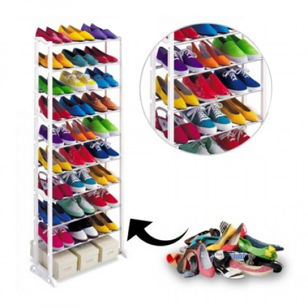 SHOE RACK RANGE-CHAUSSURES, CONTENANCE DE 30 PAIRES, DÉBARRAS POUR GAGNER DE LA PLACE