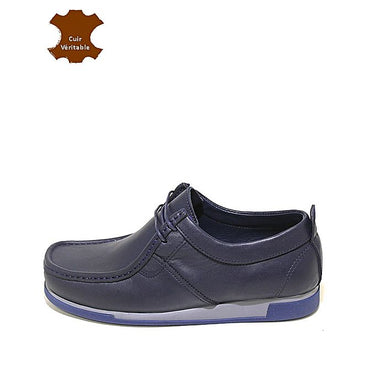 Mocassin 100% Cuir - Bleu Marine