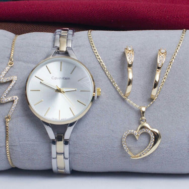 MONTRE + COLLIER + 2 BOUCLES D'OREILLE + BRACELET - PACK-A2