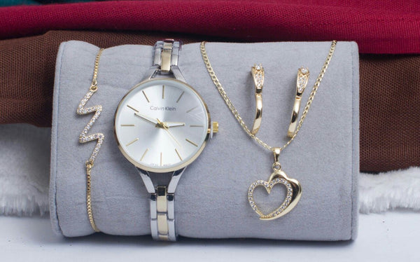 MONTRE + COLLIER + 2 BOUCLES D'OREILLE + BRACELET - PACK-A2