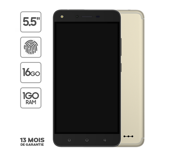 Tecno - Spark K7 - 5.5" - 3G - 16Go ROM - 1Go RAM - GOLD + Cover offert