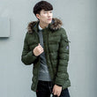 Nouvelle arrivée Hommes de veste d'hiver Chaud parkas Régulière épais avec de la fourrure manteaux chapeau amovible Gris Noir Armygreen