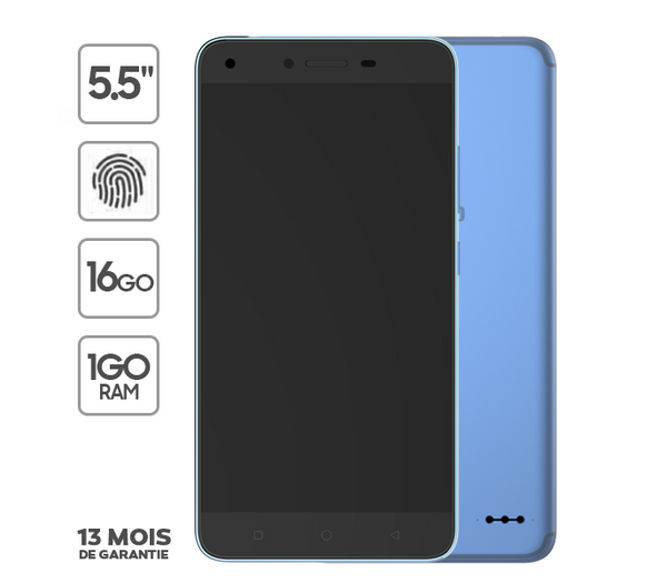 Tecno - Spark - 5.5" - 3G - 16Go ROM - 1Go RAM - Blue + Cover offert