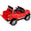 Ford Ranger Wildtrak de luxe Voiture-jouet électrique pour enfant, DEUX MOTEURS, deux sièges en cuir, Roues EVA douces, rouge, licence Ford originale