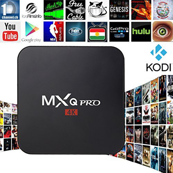 MXQ PRO Android 7.1.2 TV Box S905W UHD 4K 3D H.265 VP9 KODI 17.6 Quad Core 1GB / 8GB WiFi LAN Smart Media Player EU Plug