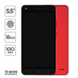 Tecno - Spark - 5.5" - 3G - 16Go ROM - 1Go RAM - RED + Cover offert